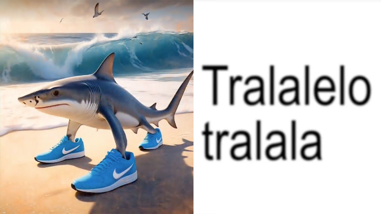 Tralalero Tralala, the three-legged shark wearing blue sneakers