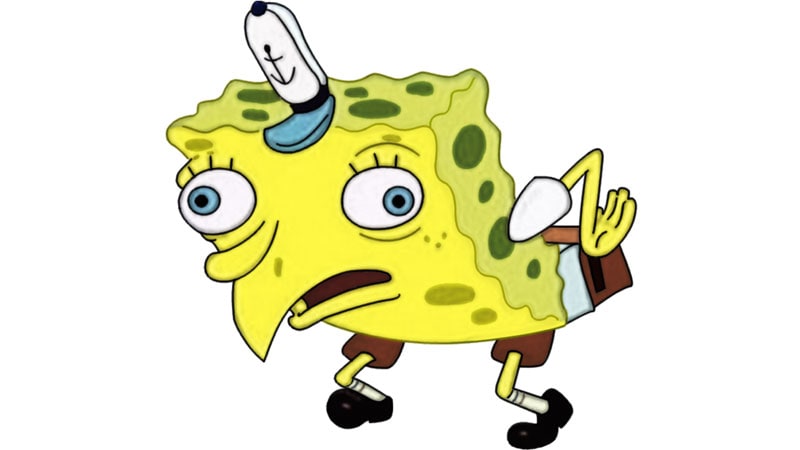 Mocking SpongeBob reaction image